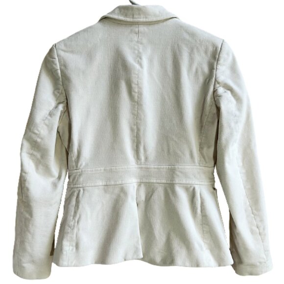 Banana Republic Stretch Cotton Twill Ivory Cream Blazer Jacket Size 4 - Picture 5 of 7